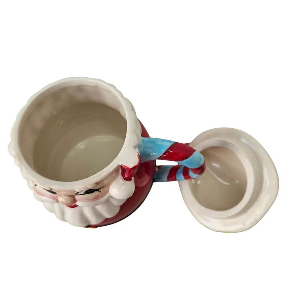 Century TM 1940s-60s Covered Santa Mug 15 Oz Capacity Ceramic